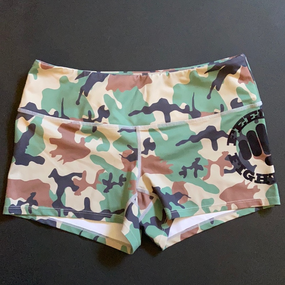 Feed Me Fight Me camo shorts